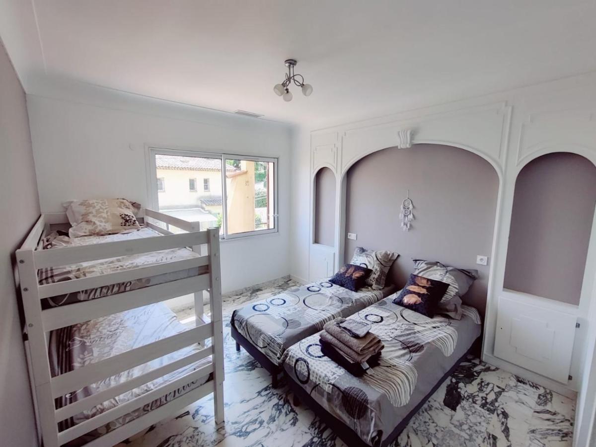 La Villa Castel - Haut De Villa - Parkings- 3 Chambres - 8 Couchages - Jardin - Barbecue Кан сюр Мер Екстериор снимка